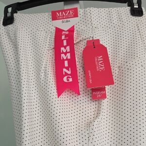 Maze White Pants with Black Dots